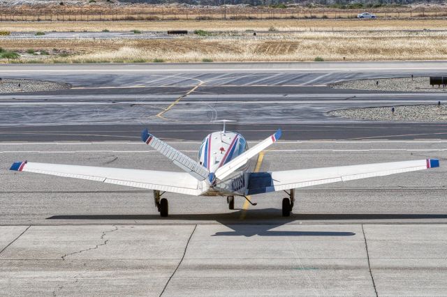 Beechcraft 35 Bonanza (N222SM) - Beech V35B Bonanza at Livermore Municipal Airport. July 2021.