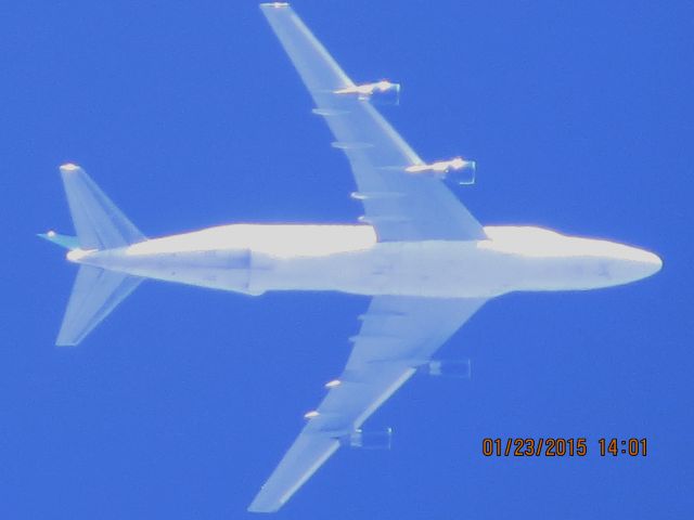 Boeing Dreamlifter (N747BC) - Atlas Air flight 4532 from PAE to CHS over Southeastern Kansas at 37,000 feet.