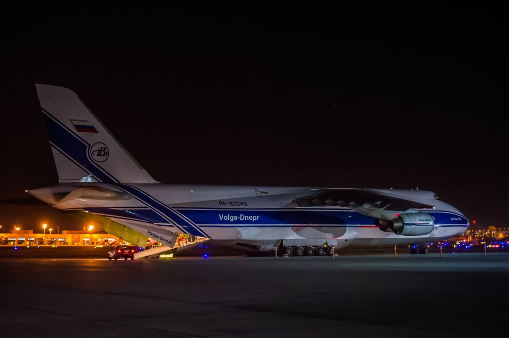 Antonov An-124 Ruslan (RA-82045) - This airplane loaded fuel and cargo all night, taking on some 60,000 USG in fuel. This was shot at 530am the morning of her departure. ©Bo Ryan Photography | a rel=nofollow href=http://www.facebook.com/BoRyanPhotowww.facebook.com/BoRyanPhoto/a Please vote if you like the image!