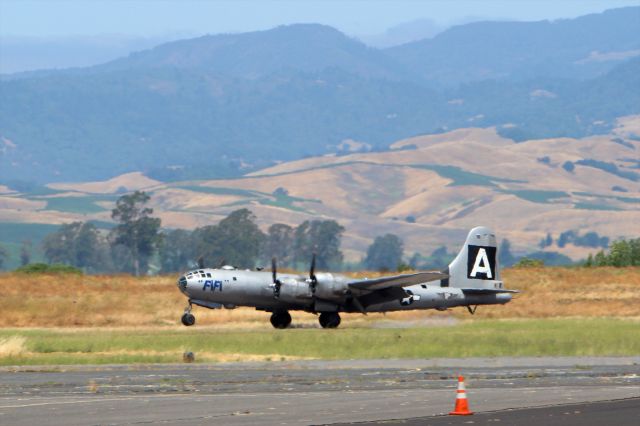 Boeing B-29 Superfortress (N529B) - Takeoff from Napa.