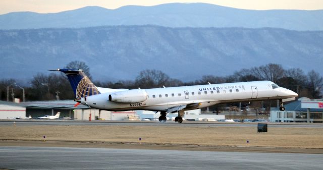 N29917 — - Express Jet (United) touching down at McGhee Tyson in Alcoa, TN