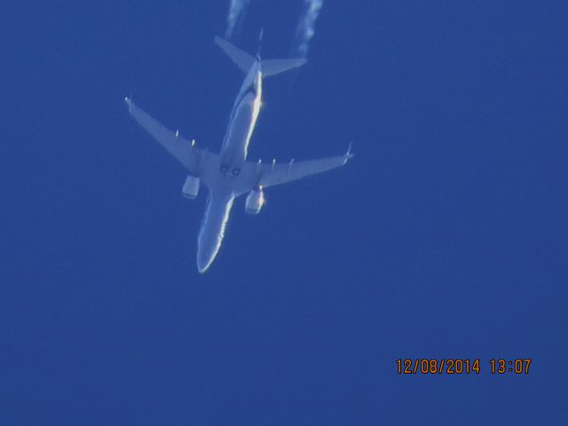 Boeing 737-800 (N556AS) - Alaska Airlines flight 16 from SEA to MCO over Baxter Springs Kansas (78KS) at 35,000 feet.