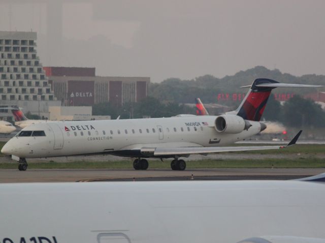 Canadair Regional Jet CRJ-700 (N608QX) - Taxiing at ATL in Delta Connection Colors