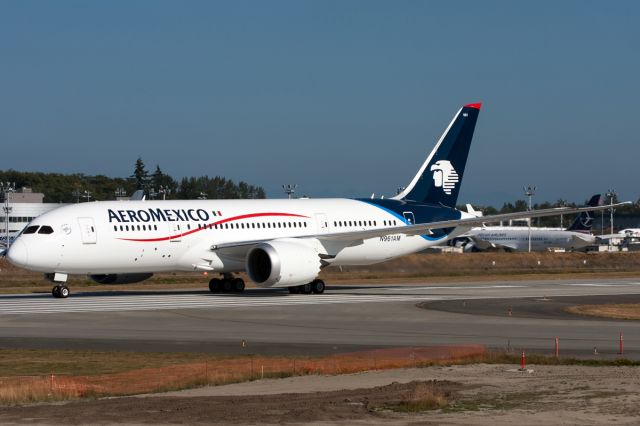 Boeing 787-8 (N961AM) - Taxiing back to the ramp after first flight.