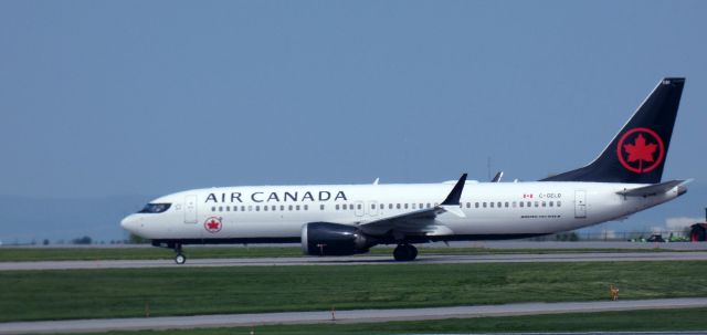 Boeing 737 MAX 8 (C-GELQ) - Taxiing to parking is this 2019 Air Canada Boeing 737 MAX 8 in the Spring of 2024.