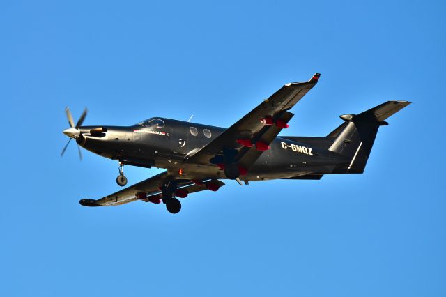 Pilatus PC-12 (C-GMQZ) - Wing tips are different.