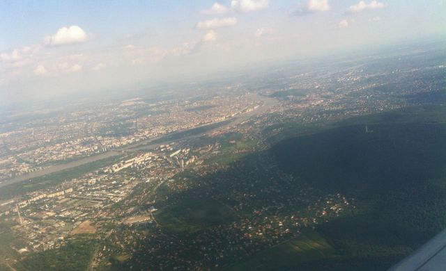 Airbus A320 — - Over the Danube at Budapest