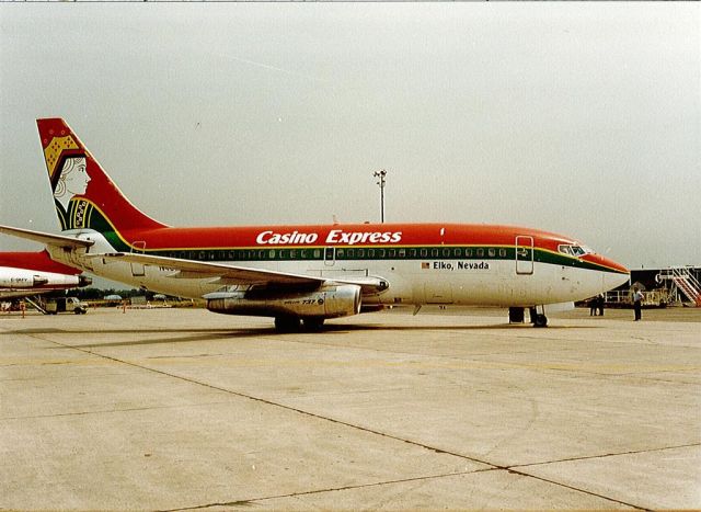 Boeing 737-200 — - this charter back in 1994,scanned from my slide collection,taken at CYHM,Hamilton,Canada.Boeing 737-200 series.