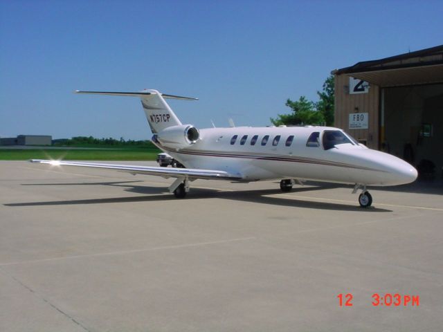 Cessna Citation CJ2+ (N757CP) - Parked on ramp 8/12/09