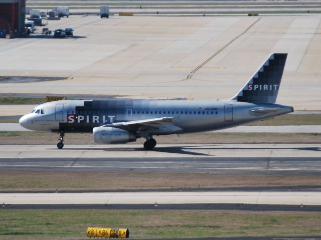Airbus A319 (N525NK) - Departing runway 8R - 4/6/13