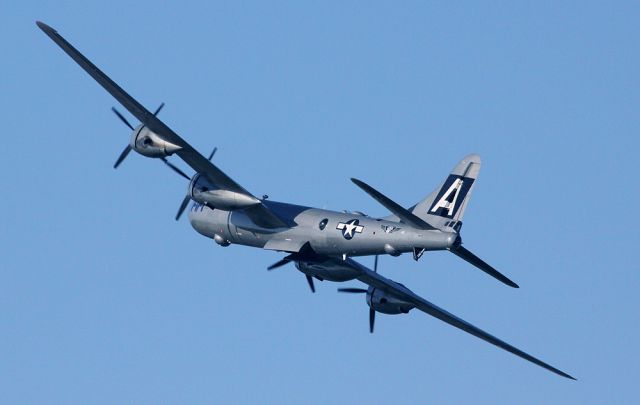 Boeing B-29 Superfortress — - The CAFs B-29 "Fifi" makes a low pass over OSH at the fly-in; 7/29/11