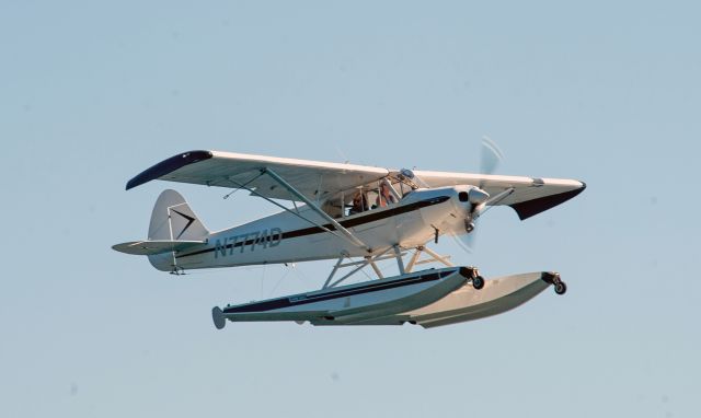 Piper L-21 Super Cub (N7774D) - Flying over Lake Tahoe near Homewood, CA