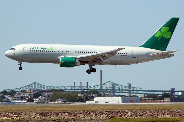 BOEING 767-200 (N234AX) - Shamrock 1 Alpha Charlie arriving from Shannon on 22L