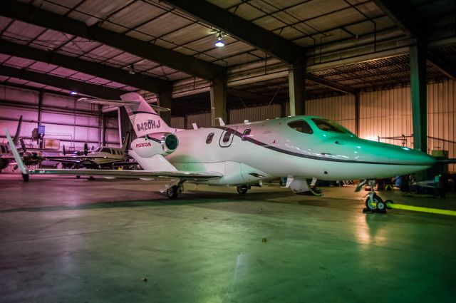 Honda HondaJet (N420HJ) - Following a morning test flight, the test and certification jet rests in a hangar at Albuquerque International Sunport. Please vote if you like my images! © Bo Ryan Photography | a rel=nofollow href=http://www.facebook.com/BoRyanPhotohttps://www.facebook.com/BoRyanPhoto/a