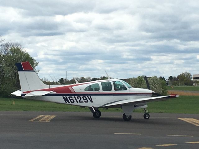 Beechcraft 35 Bonanza (N6129V) - N6129V (BE35) departing Wings Field (KLOM)br /Photo Date: April 17, 2021