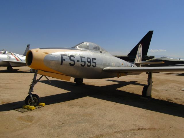 47-1595 — - A Republic F-84C "Thunderjet" on display at March Field Air Museum.