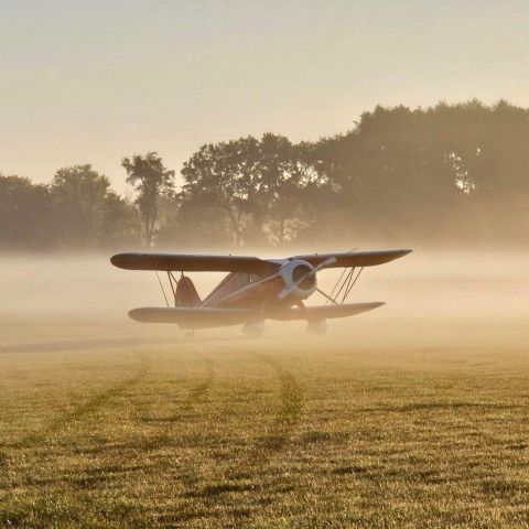 N17716 — - Misty Morning at Poplar Grove Airport