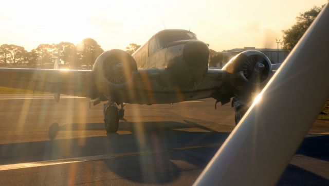 Beechcraft 18 (N969OR) - In sequence for takeoff from Rwy 09.