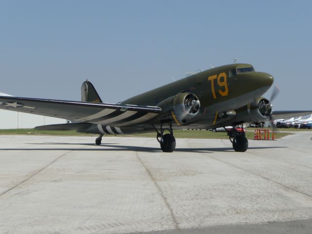 Douglas DC-3 (N87745) - DC-3 taxiing out during air show at Abilene Regional Airport, April 30, 2011.