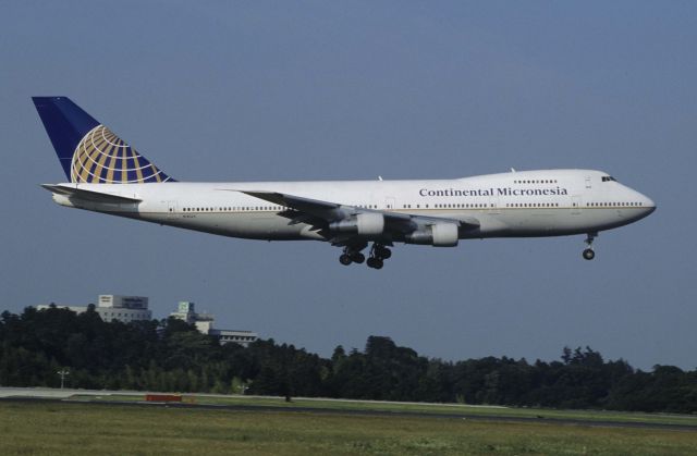 Boeing 747-200 (N14024) - Short Final at Narita Intl Airport Rwy16R on 1998/05/31