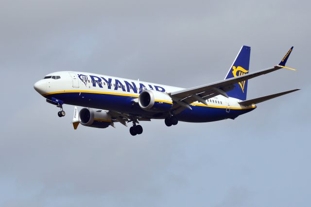 Boeing 737 MAX 8 (SP-RZK) - Ryanair - 737 8-200 MAX (SP-RZK) Positioning flight ex EDI into NCL midday (Photo 11 April 2024)