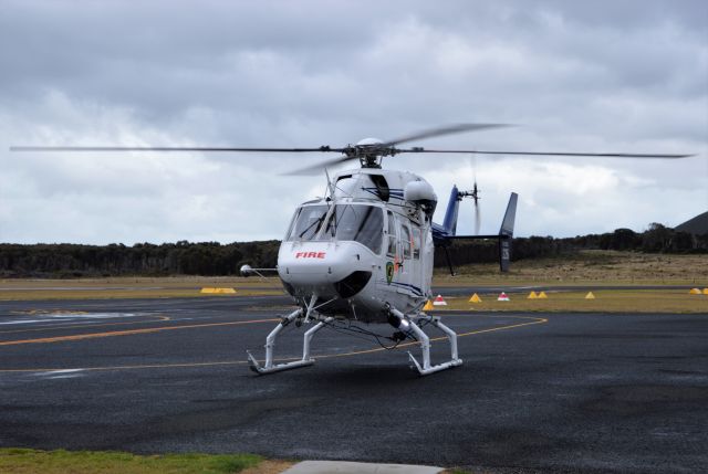 NUSANTARA NBK-117 (VH-FHF) - Helitreck BK117 REfueling at Flinders Island, Apr 2022