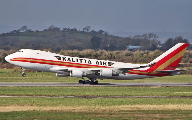 Boeing 747-400 (N403KZ) - kalitta air b747-481f n403kz dep shannon 10/3/19.