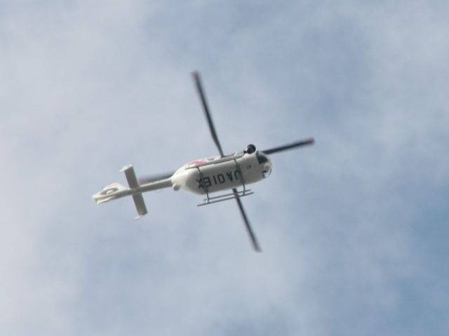 Eurocopter EC-635 (JA01EX) - passing 1900ft above my site at 12:37 2018-11-24