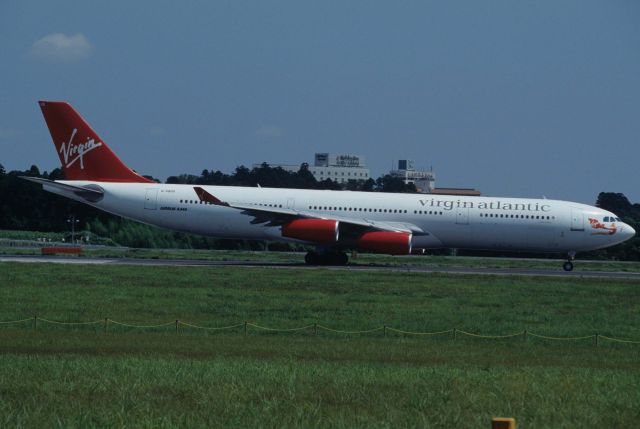Airbus A340-300 (G-VBUS) - Departure at Narita Intl Airport Rwy16R on 1995/08/14