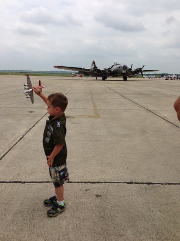 — — - An inspired young aviator during the AOPA Fly-in at San Marcos, TX