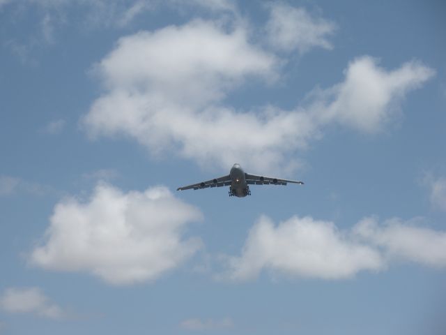 Lockheed C-5 Galaxy — - Fly-by at the 2010 vertical challenge. The C-5 is a mike model, the super galaxy. The C-5M is from Travis AFB.