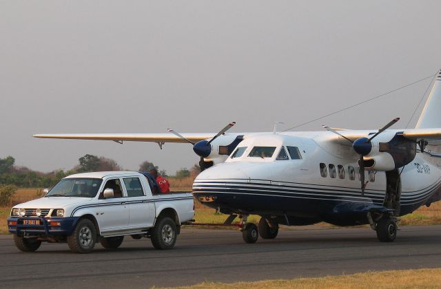 3D-AVP — - At Lubumbashi, DRC. The African way to tow aircraft...