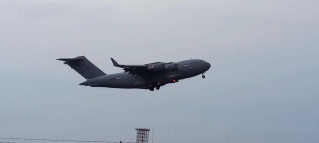 Boeing Globemaster III (ZZ171) - RAF C-17A departure to Miami.