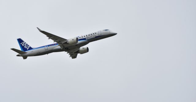 JA23MJ — - 23June2017: Mitsubishi MRJ9 off rnwy08 enroute to USA after returning from Paris airshow.