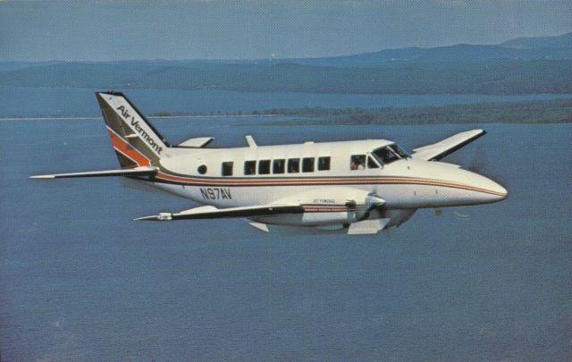 Beechcraft Airliner (N97AV) - scanned from postcard