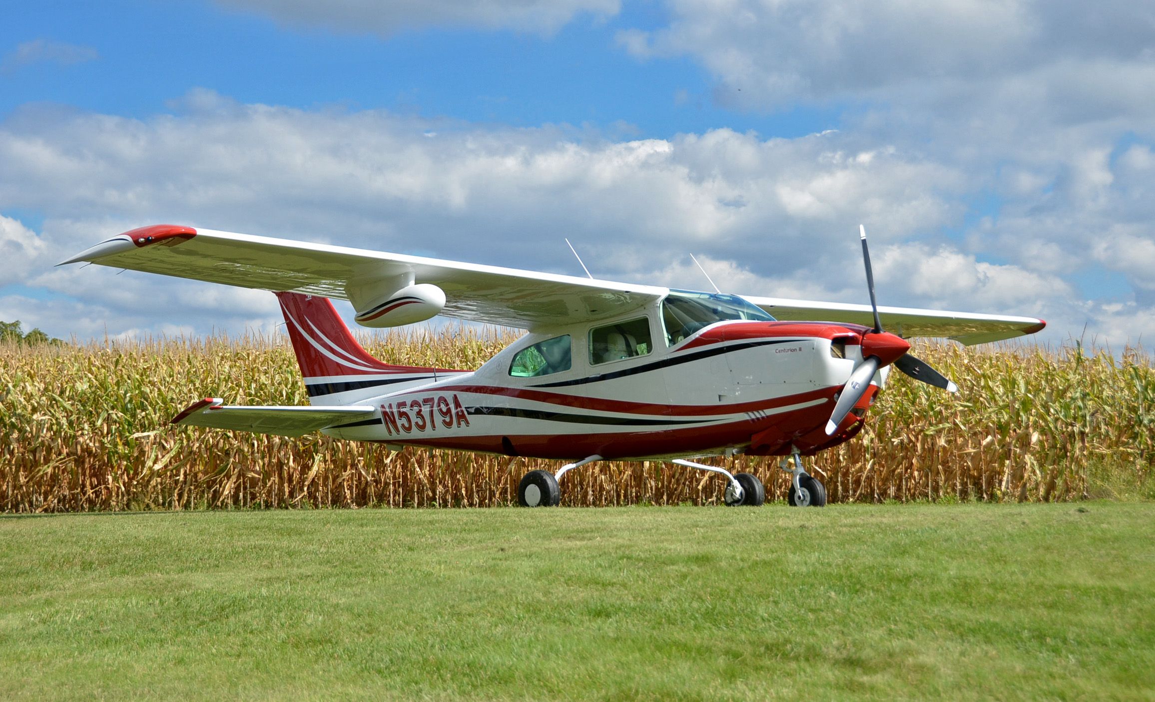 Cessna Centurion (N5379A) - The photo was taken on the home airstrip