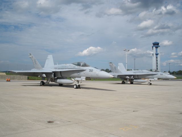 VFA106 — - Pic of both Hornets after V.T. flyover.These were from NAS Oceana VFA-106 Gladiators