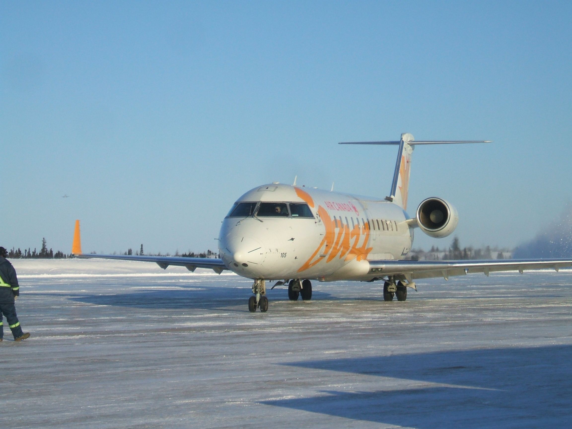 Canadair Regional Jet CRJ-200 (C-FSJF) - Jazz departing for Halifax NS. Jan 18/ 9