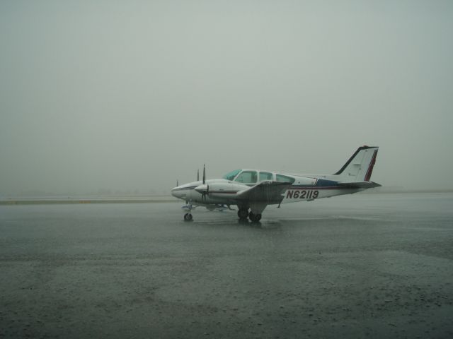 Beechcraft 55 Baron (N62119) - During a torrential downpour, with less than 1 mile of visibility.