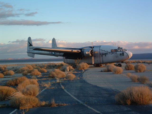 FAIRCHILD (1) Flying Boxcar (N80352) - Photo by Del Mitchell.  Photo taken at Edwards AFB, CA January 2010.