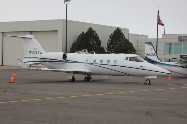 Learjet 55 (N552TL) - At DIA/Signature on the morning of 02/15/2012.