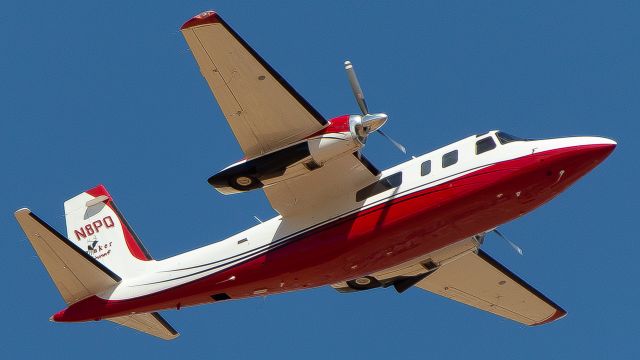 Rockwell Turbo Commander 690 (N8PQ) - A powerful Turbo Commander in a beautiful paint job heads out of PRB to the Willow Fire