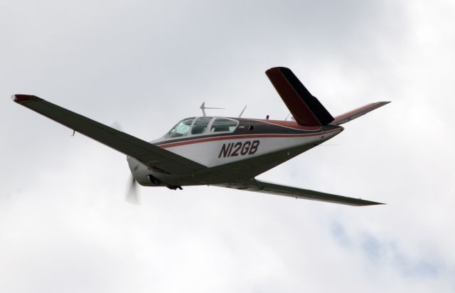 Beechcraft 35 Bonanza (N12GB) - A beautiful V-tail Bonanza. Take off RW26 at Danbury CT.