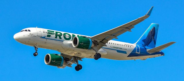 Airbus A320neo (N342FR) - N342FR Frontier Airlines Airbus A320-251NEO s/n 8537 "Baja The Whale Shark" - Las Vegas -  Harry Reid International Airport (KLAS)br /USA - Nevada August 18, 2021br /Photo: Tomás Del Coro br /SunSet Park