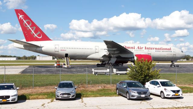 Boeing 777-200 (N846AX) - An Omni Air International 777-200 doing some military charter work.. 9/16/2018