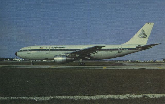 Airbus A300F4-200 (D-AIAD) - scanned from postcardbr /northeastern