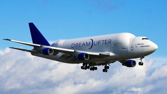 Boeing Dreamlifter (N780BA) - GTI4356 from KCHS on final to Rwy 16R on 11.13.20. (B747-409(BLCF) / ln 778 / cn 24310).