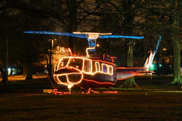 Bell UH-1V Iroquois — - Decorated for the holidays at Ft. Eustis, VA.