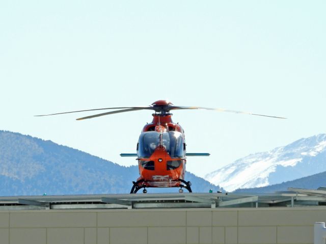 Eurocopter EC-635 (N890CS) - On the helipad at Carson Tahoe Hospital (NV60)