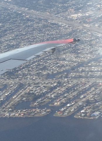 McDonnell Douglas MD-83 (N863GA) - On approach to Punta Gorda flying over Charlotte Harbor.